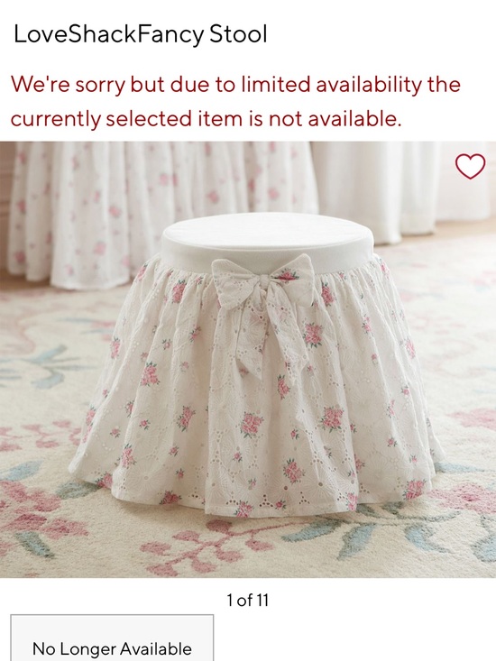 Pottery Barn Kids Other - NWT LoveShackFancy Floral Bow Stool cover